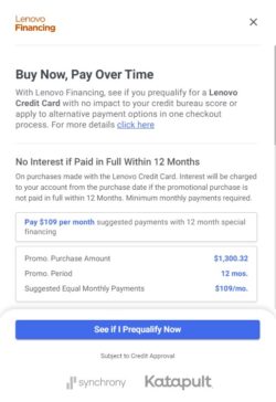 Lenovo BNPL